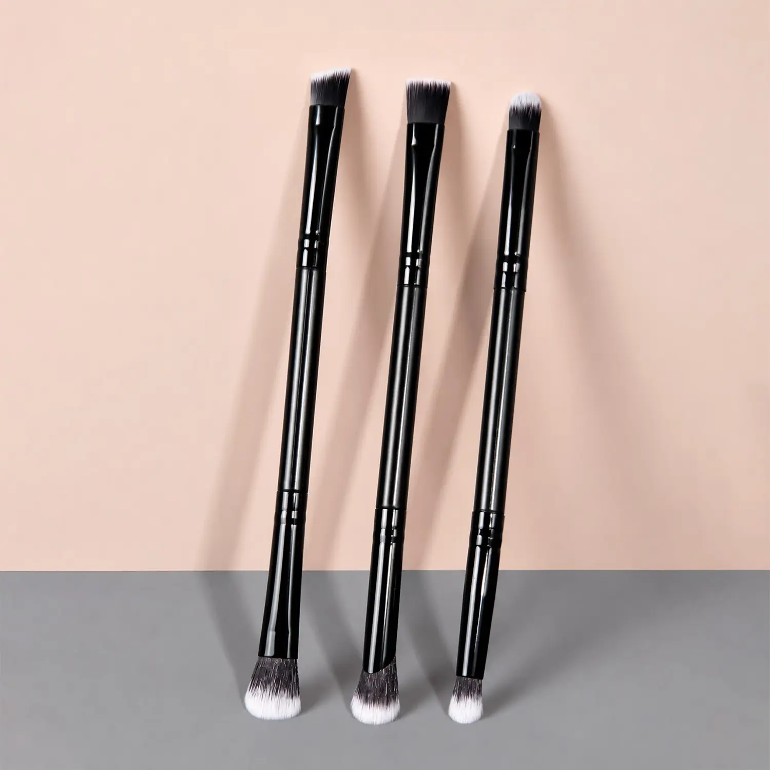 3pcs Double Ended Eye Makeup Brush Set, Soft Fluffy Eyeshadow Concealer Brushes, 4 Colors, Professional Cosmetics for Beginners