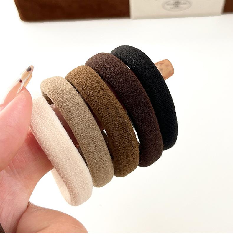 10-Piece Seamless Thickened Elastic Hair Ties, Cotton Crease-Free Bands for All Hair Types, Women's Hair Accessories Ideal Gift 10-Piece Seamless Thickened Elastic Hair Ties, Cotton Crease-Free Bands for All Hair Types, Women's Hair Accessories Ideal Gift