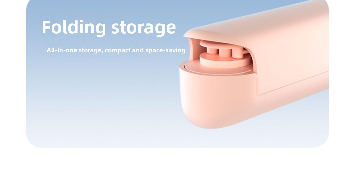 Handheld portable mini fan, retractable USB rechargeable fan, silent for office desktop use