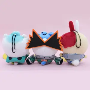 New Kawaii Chiikawa x My Hero Academia Dress-Up Stuffed Animals - Cuddly Doll Gift, Cute Collectible, Soft Adorable Cutecore Stuff, Bag/Car Key Pendant Small Gifts
