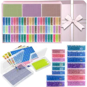 80Pcs Upgrade Diamond Art Storage Trays Convex Point Bottom Design Diamond Painting Trays with Lids 2-in-1 Diamond Art Accessories for DIY Gift