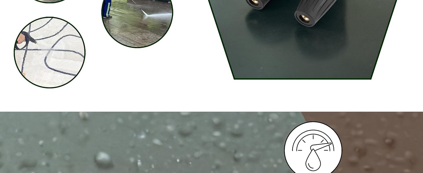SUNDAY MIRTH Dual Turbo Nozzle Pressure Washer, 2.0mm Orifice Twin Turbo Nozzle, 360°   Rotating Power Washer Nozzle, 4-6 GPM, 4000 PSI, 1/4 Inch Quick Connector
