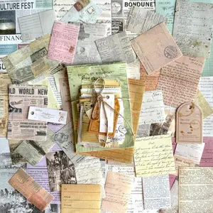 200 Sheets  Newspaper Tickets Scrapbook Paper, Journaling Scrapbooking Supplies Craft Posters Decoupage Paper Ephemera for Junk Journals Card Making Decorative Background