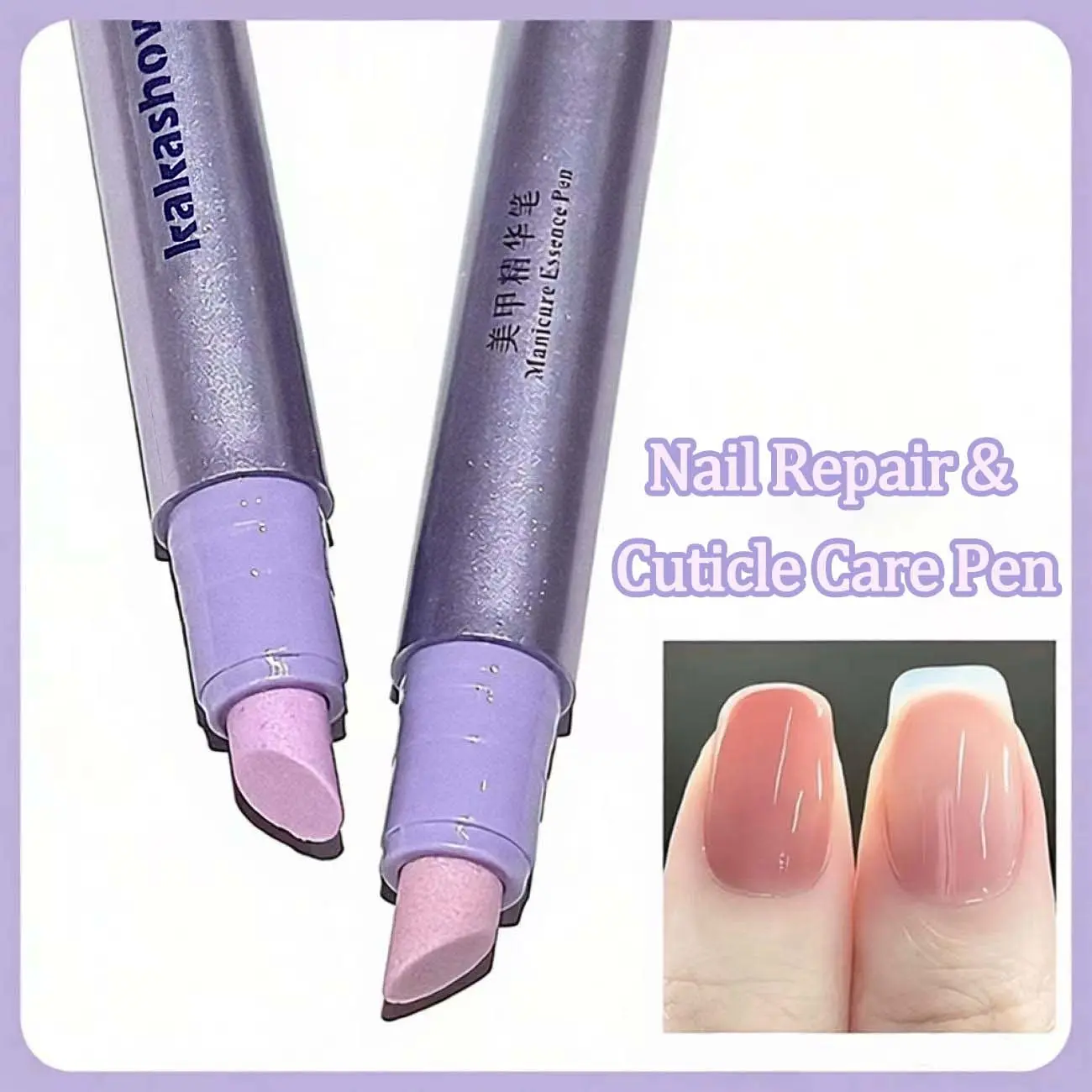 Glossy Nail Essence Pen: Plant-based essence penetrates and repairs, nourishes and locks in moisture, improves nail splitting and breakage, a three-in-one nourishing and repairing treatment, Nail Care Serum, Manicure Nail Care