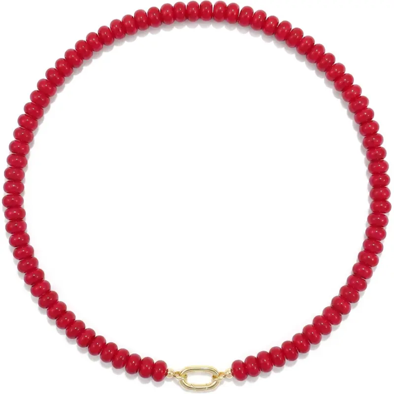 Beaded Gemstone Necklaces for Women Bohemian Colored Choker Natural Stone Bead Summer Beach Handmade Jewelry Necklace