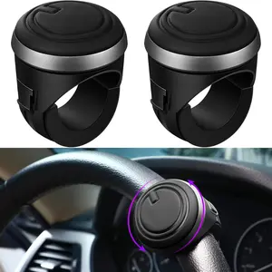 Spinner Knobs Steering Wheel Buddy 360 Degrees Rotation Suicide Knobs for Steering Wheel with Silicone Surface and Metal Bearings for Driving Turning Car Truck Boat (2 Packs)