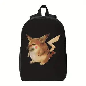 Large-capacity backpack with cute puppy print - Durable fabric, adjustable shoulder straps, zipper closure - Suitable for teenagers and adults