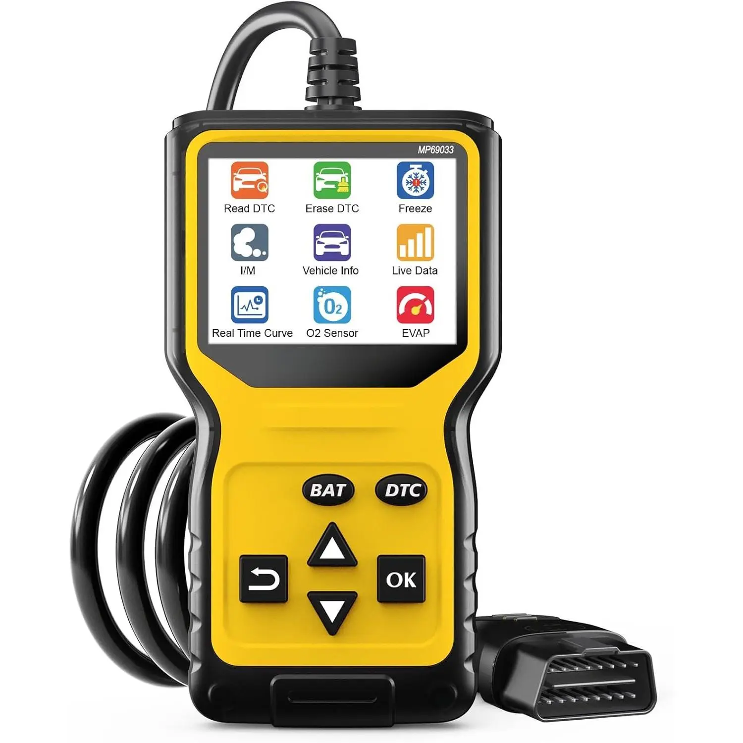 MP69033 Pro OBD2 Scanner Code Reader Check Engine Fault Light Diagnostic Scan Tool with  Tester