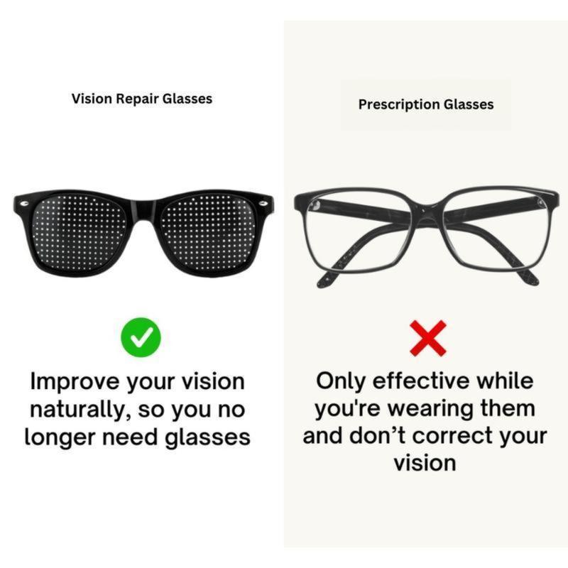 Unisex Pinhole Glasses Anti-Myopia AstigmatismGlassesMen's Women's Vision lmprovement StrabismusCorrectionFatigue Glasses Lightweight Black