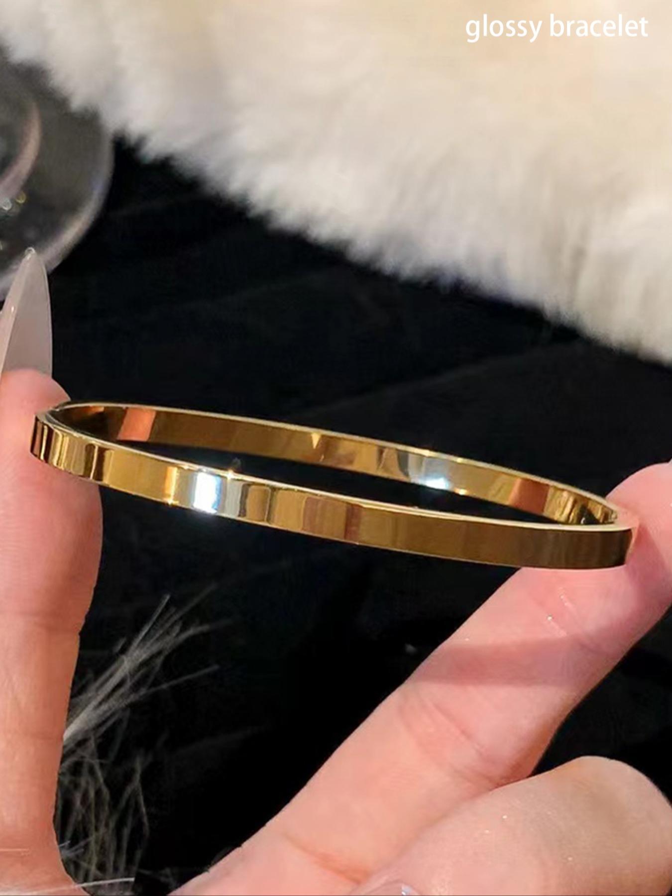 Elegant Rhinestone-Decorated Bangle, Trendy Stackable Bangle, Fashion Jewelry for Women and Men, Perfect for Parties and Daily Wear, Versatile All-Match Jewelry Birthday Gift, Mix Bracelets