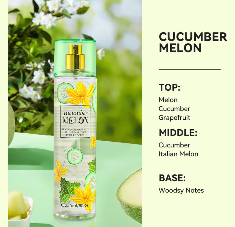 8 Fl Oz Hair & Body Fragrance Mist for Women - Long-Lasting Perfume, Perfect for Dating, Parties and Gift Giving Floral Amber