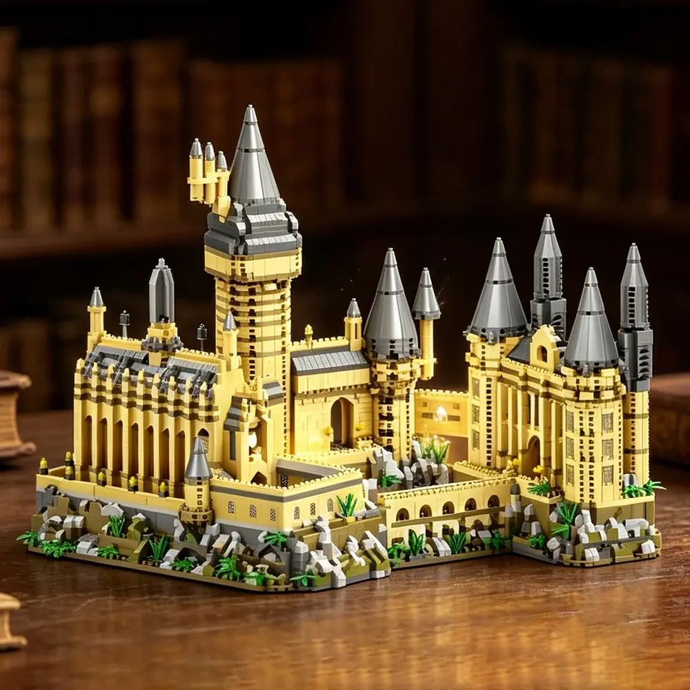 4000pcs Micro Particles Magic Castle Building Blocks, High Difficulty Assembly Set, Detailed Design, Collectible Moc Model, Christmas, Halloween