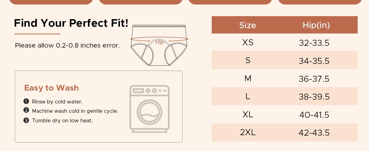 Women's Period Underwear Hipster Postpartum Leakproof Protective Menstrual Panties Multipack