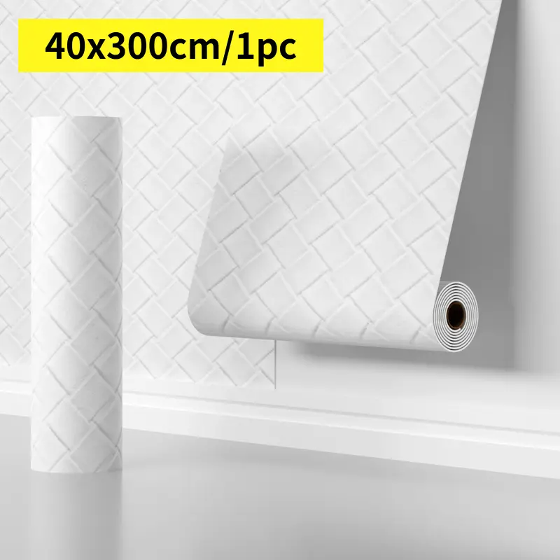 Soft Ceramic 3D Anti-Collision Waterproof Wall Sticker, No Glue No Tools, 40x300cm Self-Adhesive Stone Wallpaper, Easy to Apply for Bedroom Background