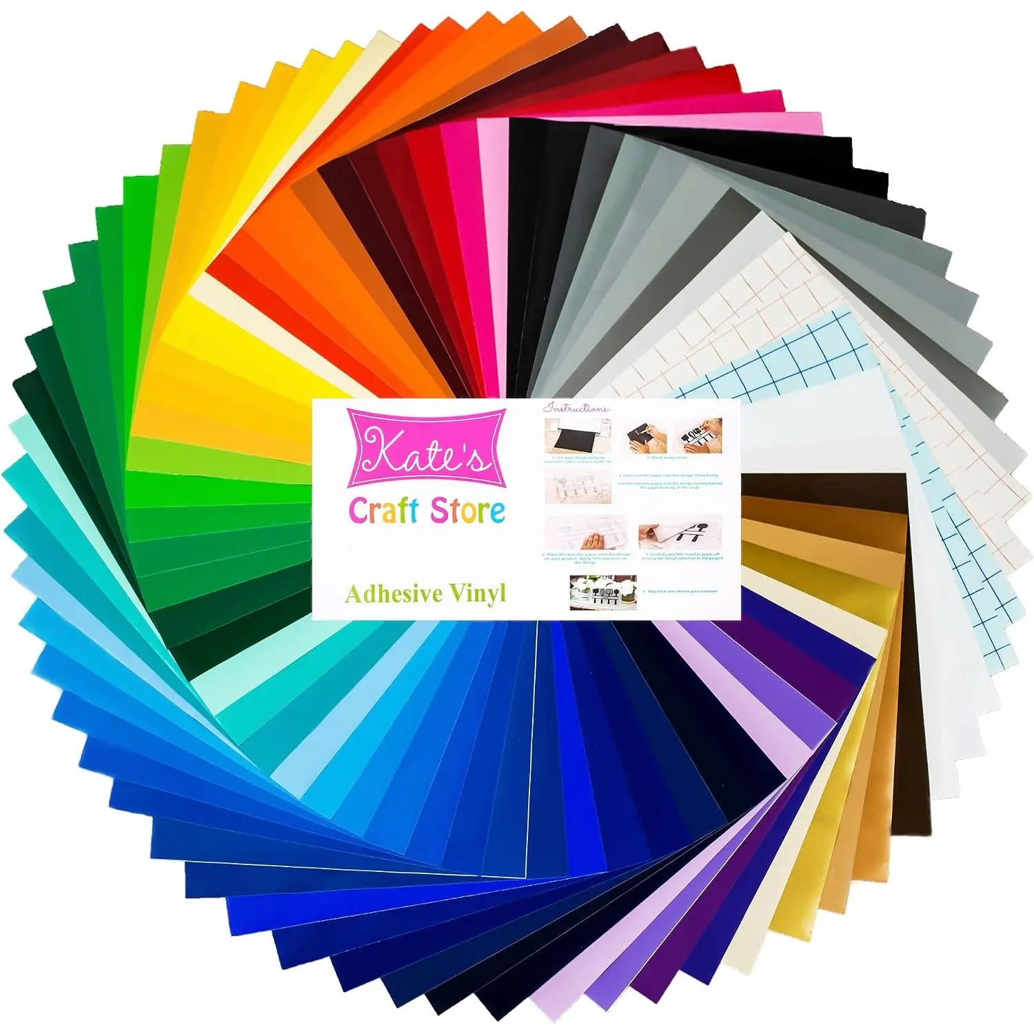 63 Colors  651 Permanent Outdoor Adhesive Vinyl Sampler Pack