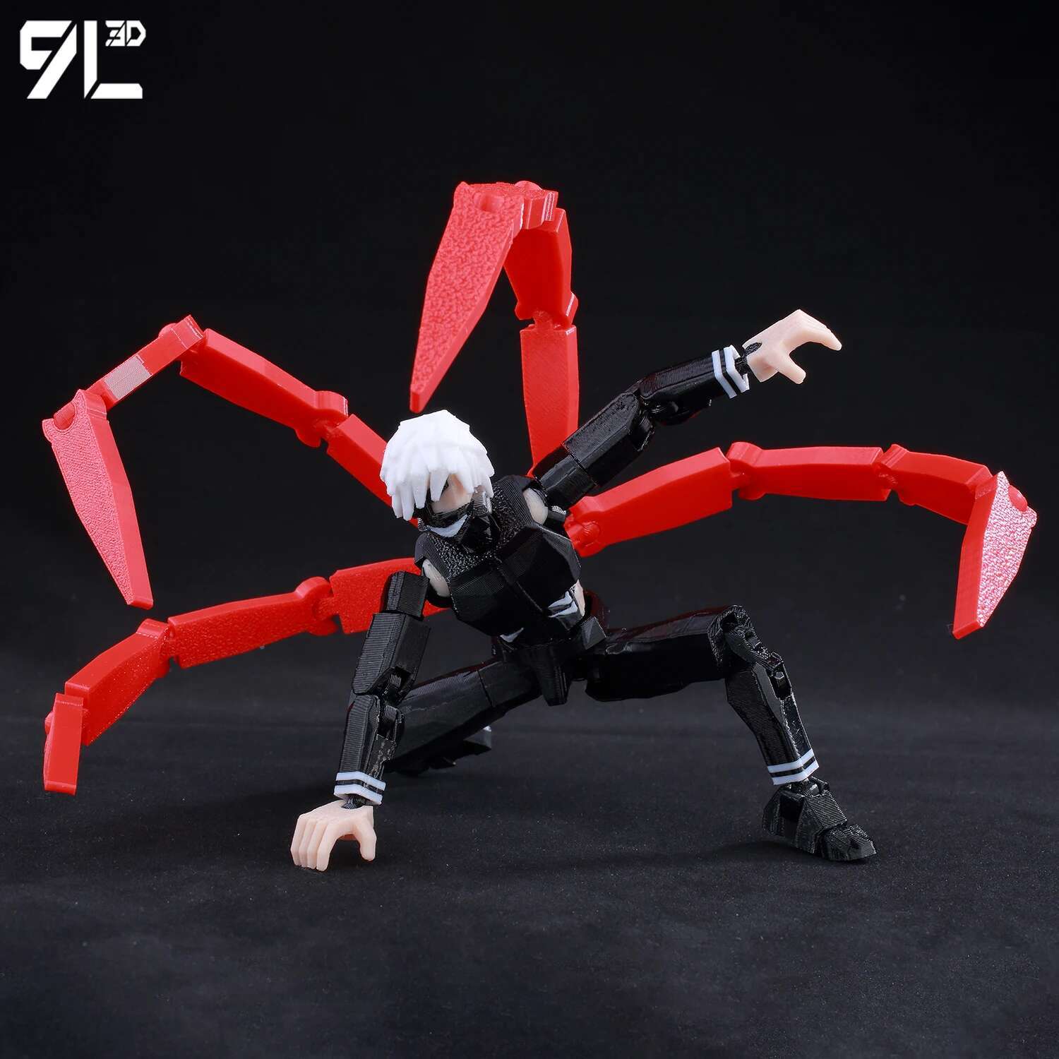9L3D Lucky 13 Dummy 13 T13 - Kaneki Ken Tokyo Ghoul Awakened Rage Articulated Figure White Hair Red Eyes Extreme Combat Pose Toy 9L3D Lucky 13 Dummy 13 T13 - Kaneki Ken Tokyo Ghoul Awakened Rage Articulated Figure White Hair Red Eyes Extreme Combat Pose Toy