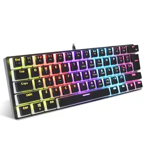 Hxsj-L700 Wired Mechanical Keyboard, Blue Switch Backlit Keyboard, Ideal for Gaming and Office Use, Durable Design for Daily Tasks