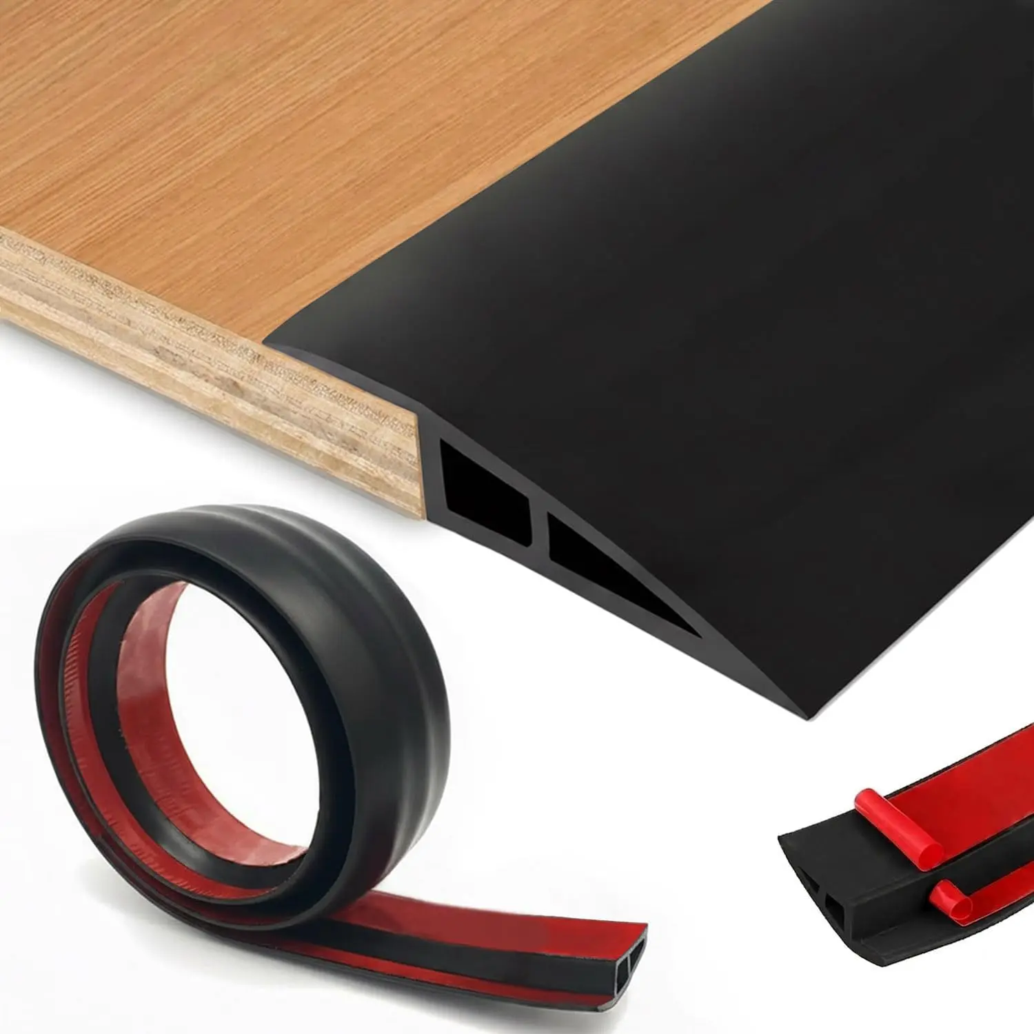 Floor Transition Strip, Self-Adhesive Vinyl Door Threshold for Doorways