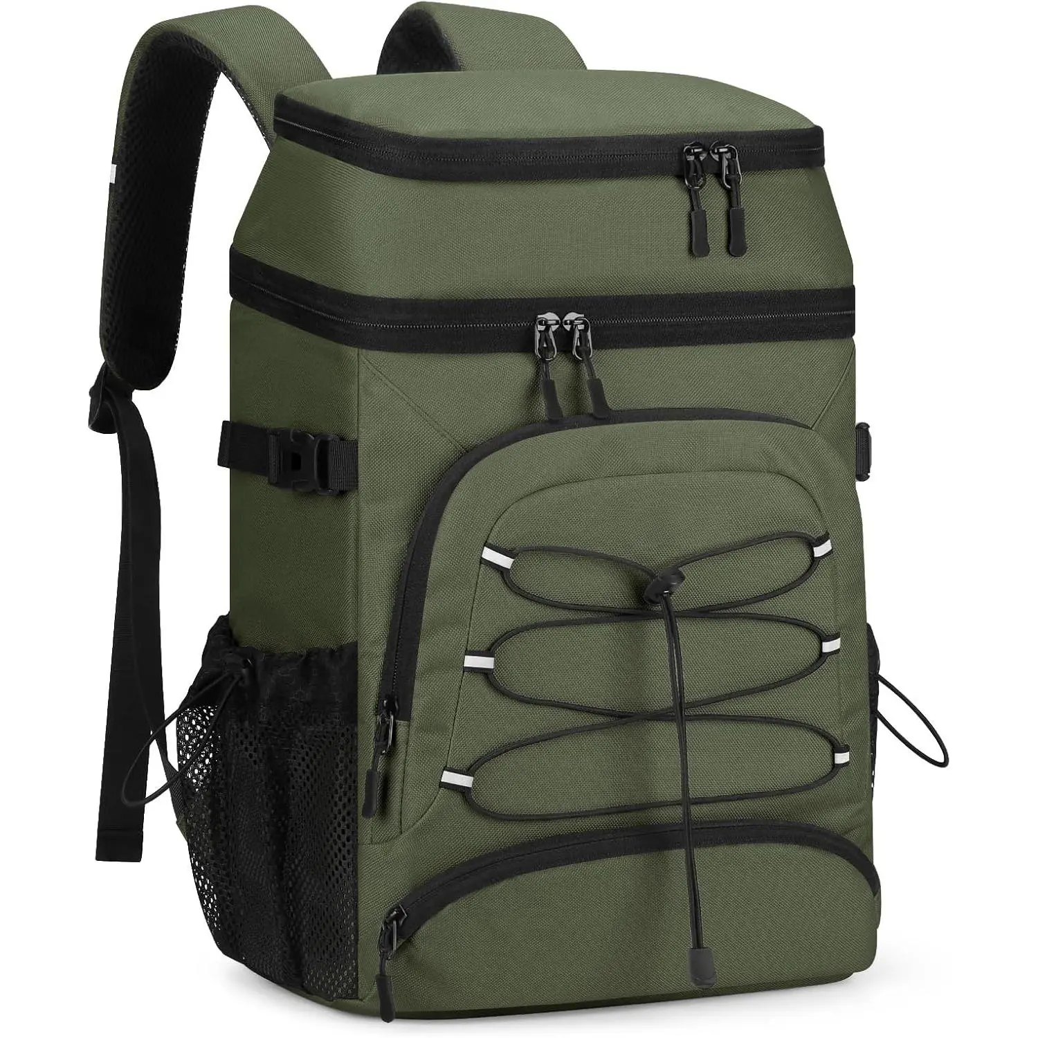 Insulated Soft Cooler Backpack, Leakproof Bag for Camping| Multi-Compartment, Breathable shoulder, cushioned shock-absorbent back,anti-theft pocket
