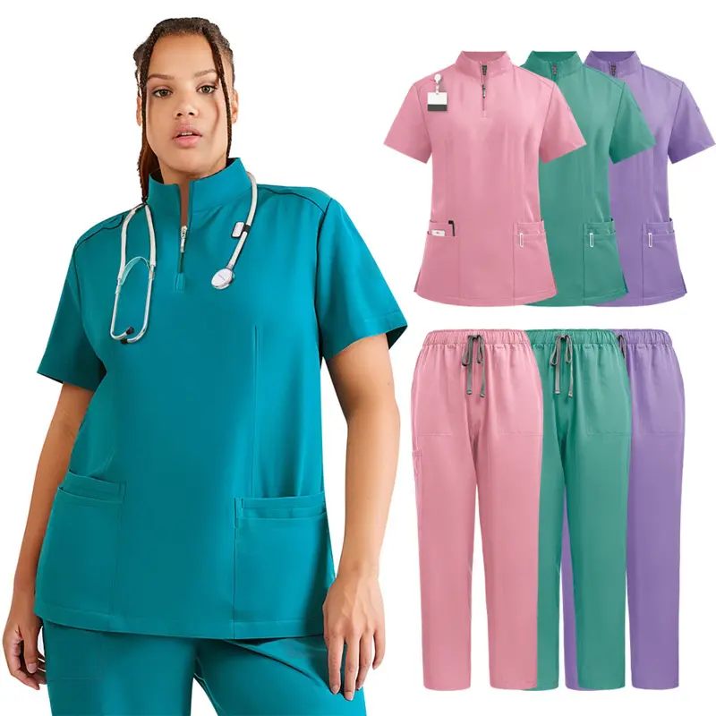 Nurse Uniforms, Scrub Suits, Operating Room Clothes, Isolation Gowns, Men'S And Women'S Dental Clinic Uniforms, Short-Sleeve Long-Pants Sets For Medical Personnel