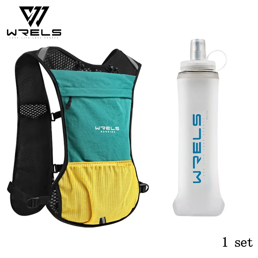 Wrels Off-Road Trail Running Backpack, Lightweight Sports Hydration Vest, Portable Outdoor Hiking Climbing Soft Water Flask