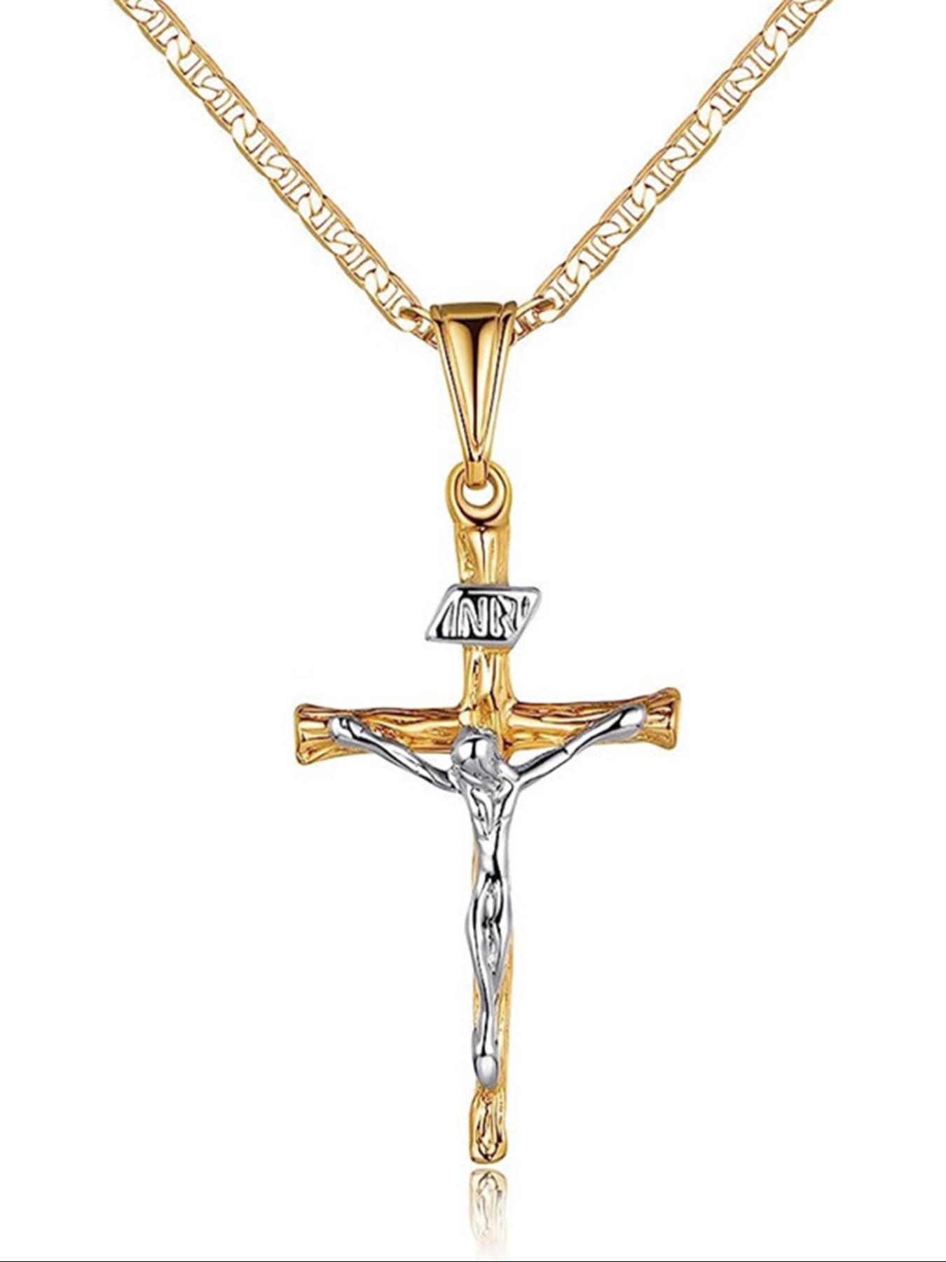 Women's Elegant Cross Pendant Necklace, Dainty Cross Necklace, Coptic Cross Necklace, Fashion Jewelry for Party, Daily Clothing Decor, Trendy All-match & Exquisite Jewelry for Birthday Gift
