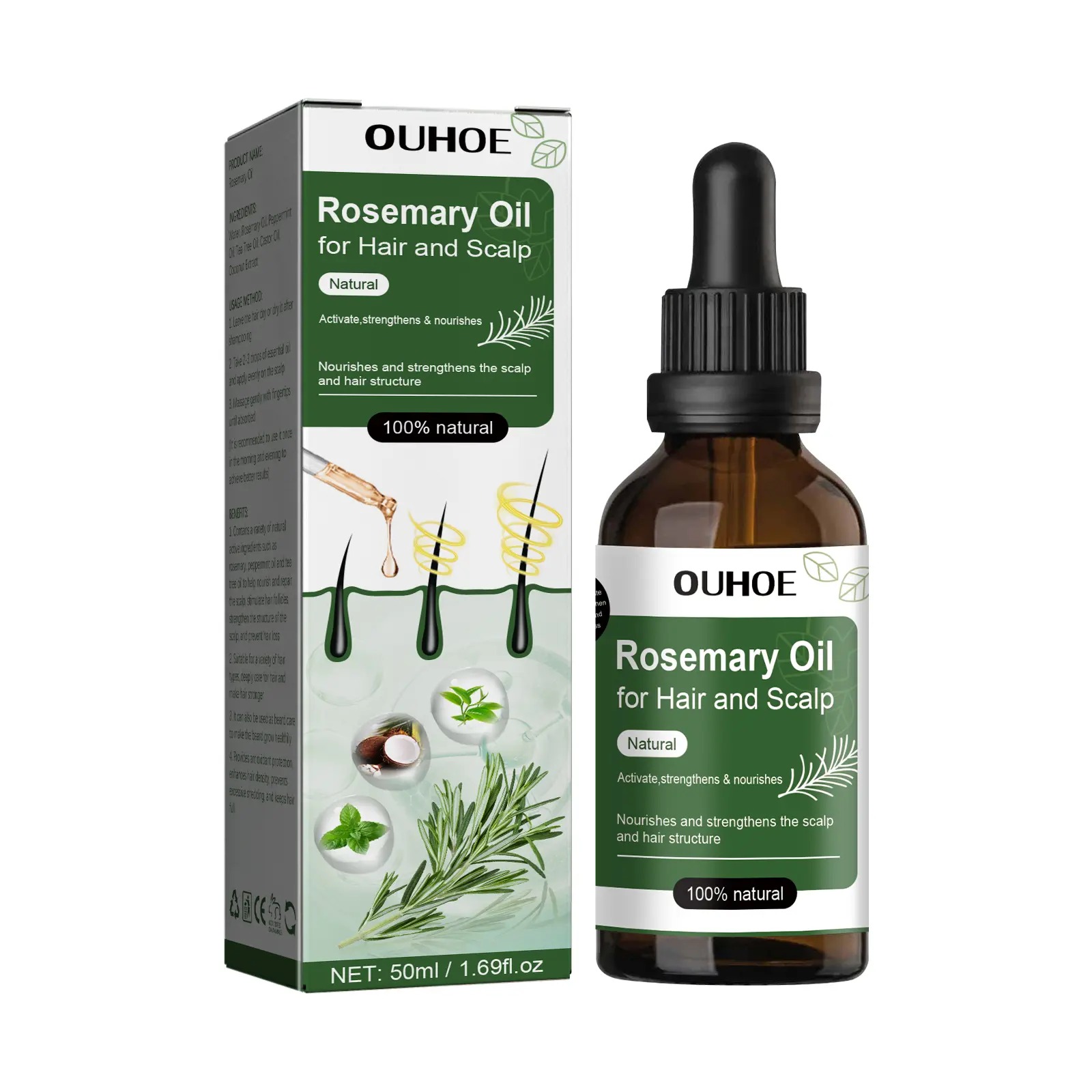 Rosemary Hair Care Essential Oil Anti-Loss Nourishing Strengthening Formula