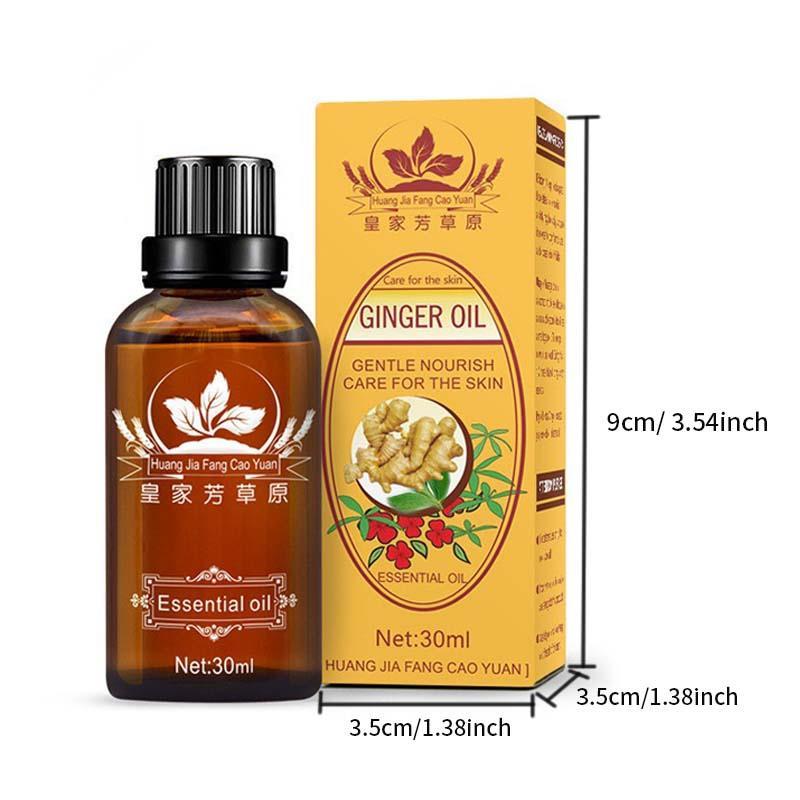 1/3pcs/set Ginger Essential Oil, Natural Plant Therapy Massage Ginger Oil, Body Massage Oil For Women and Men