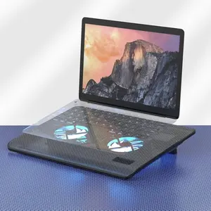 Laptop Cooling Base, Portable Laptop Cooler Fan Stand, Metal Material Elevating Laptop Stand, Efficient Heat Dissipation, Durable Design