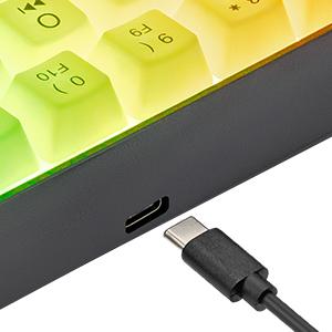 Mini RGB 60% Gaming Keyboard, 68 Keys Small Compact USB Wired Rainbow Light Up Backlit Gaming Keyboard for Xbox PS4 PS5 PC Laptop Gamer(White-Black)