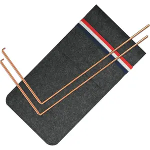 99.9% Copper Dowsing Rods - 2-Pack Divining Rods with Bag - Copper Bars Ghost Hunting Equipment & Witchcraft Divination Tools, Detect Gold, Water, Spirits, Basic Set