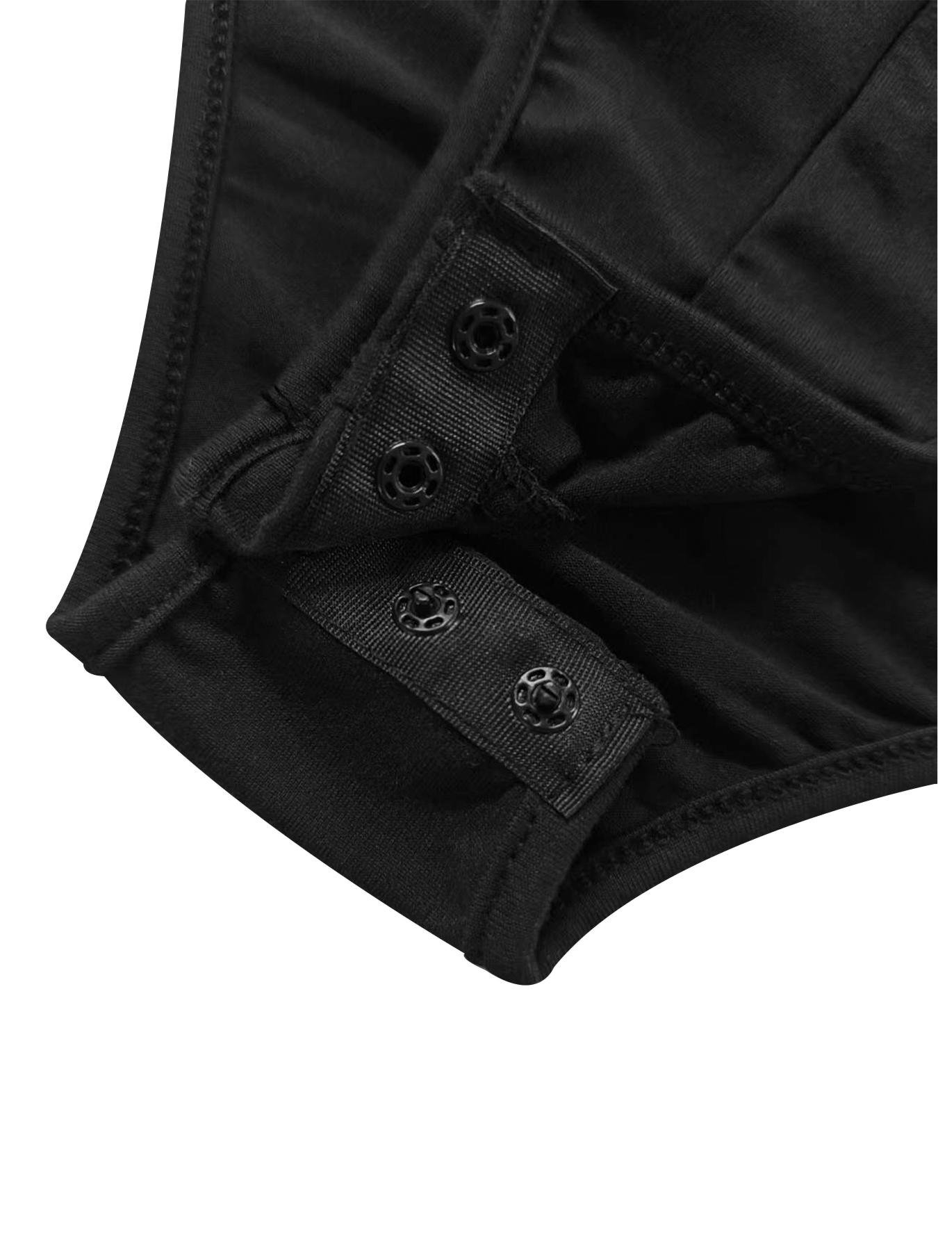 Women's Elegant Long Sleeve Jumpsuit, Mesh Patchwork, Elastic Round Neck, Tight Fit, Knitted One-Piece, Fashionable Keyhole Design, Bodysuits