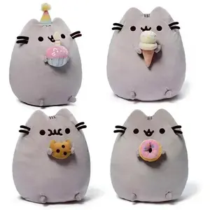 New Pusheen Plush Toy Kawaii Donut Unicorn Room Decoration Anime Potato Chip Ice Cream Pizza Cake Cat Stuffed Animal Dolls Gift