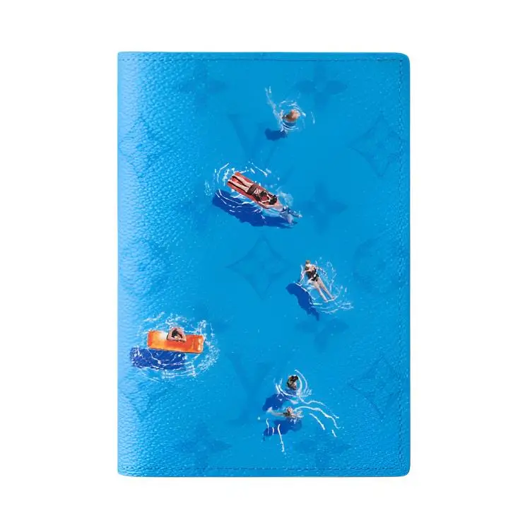 Louis Vuitton Colored Monogram Fold-Over Passport Wallet for Men – Blue Coated Canvas