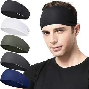 Unisex Elastic Sports Headbands - Breathable, Quick-Dry, Sweat-Absorbent, Soft Stretch Headwraps, Headbands for Women, Practical Workout Hair Accessories for Gym, Running, Outdoor Activities