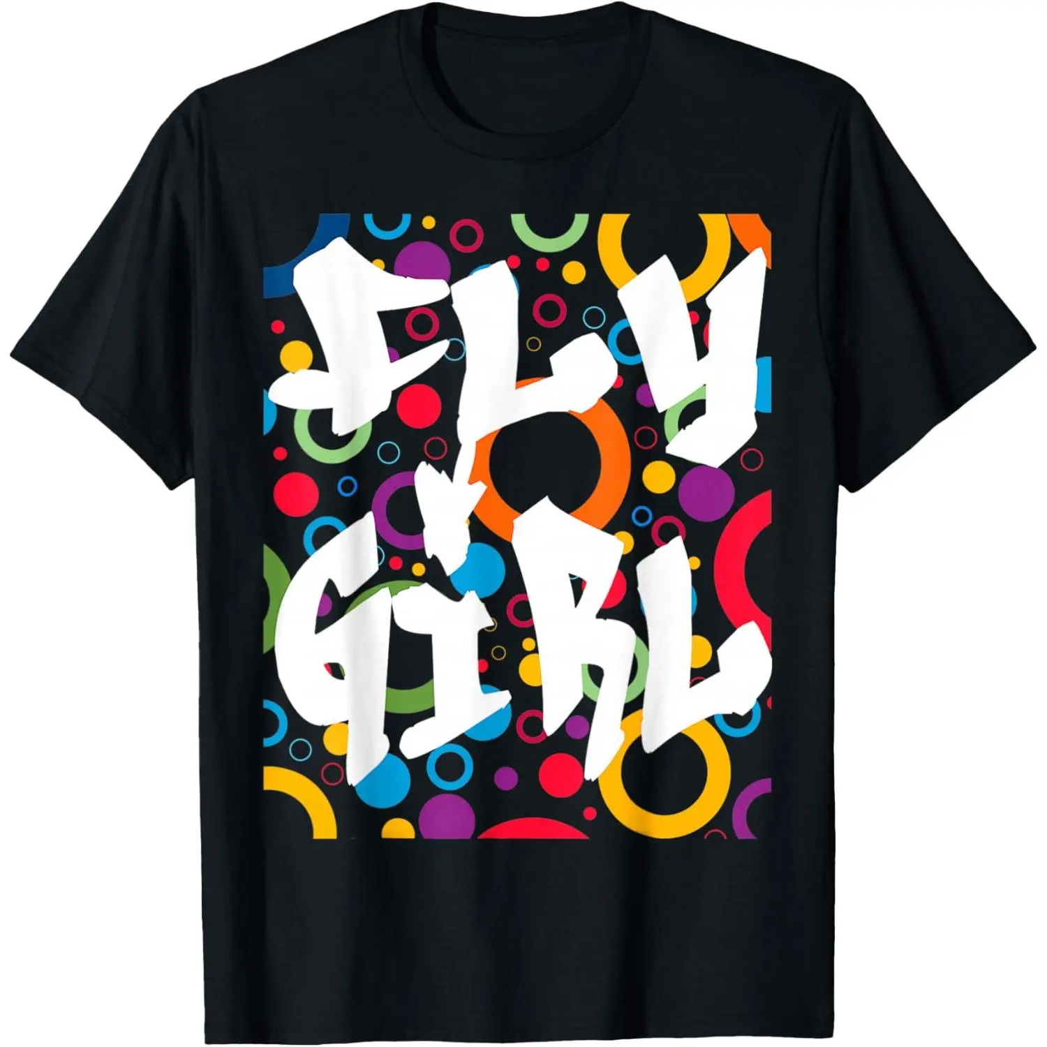 Lady's 80s-90s Fly Girl B-Girl Old School Hip Hop Short-Sleeve Casual Streetwear Sports Top, Shortsleeve, Tops