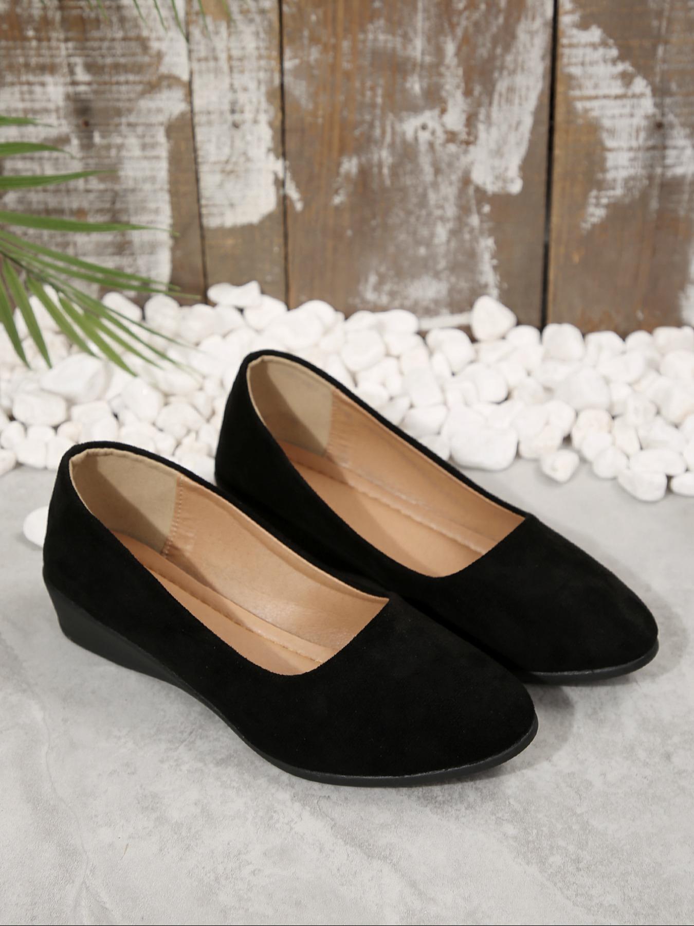 Women's Round Toe Slip-on Flats, Soft Pu Leather Fall, Lightweight Rubber Sole, All-season Comfortable Design, Slip On Shoes, Casual Trendy Flat