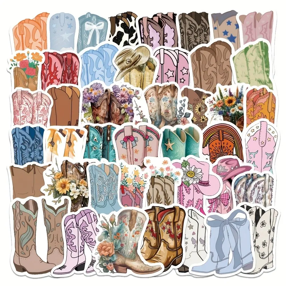 Boots Stickers Set, 5 Packs X 60pcs Each, Total 300pcs, Creative Graffiti Design, High-Quality Fashion Accessories, Perfect for DIY Projects