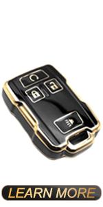 Key Fob Cover Compatible with Chevy Chevrolet Equinox Camaro Cruze Malibu Sonic Volt Spark Impala Buick Encore Allure TPU Remote Keyless Key Fob Case Protection Shell Accessories, Black