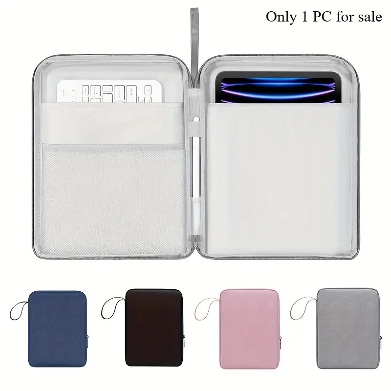Shockproof Nylon Tablet Case - Tablet Bag, featuring a portable and drop-proof design, independent compartments, large-capacity storage, suitable for storing tablets, tech accessories, and scratch-resistant protection.
