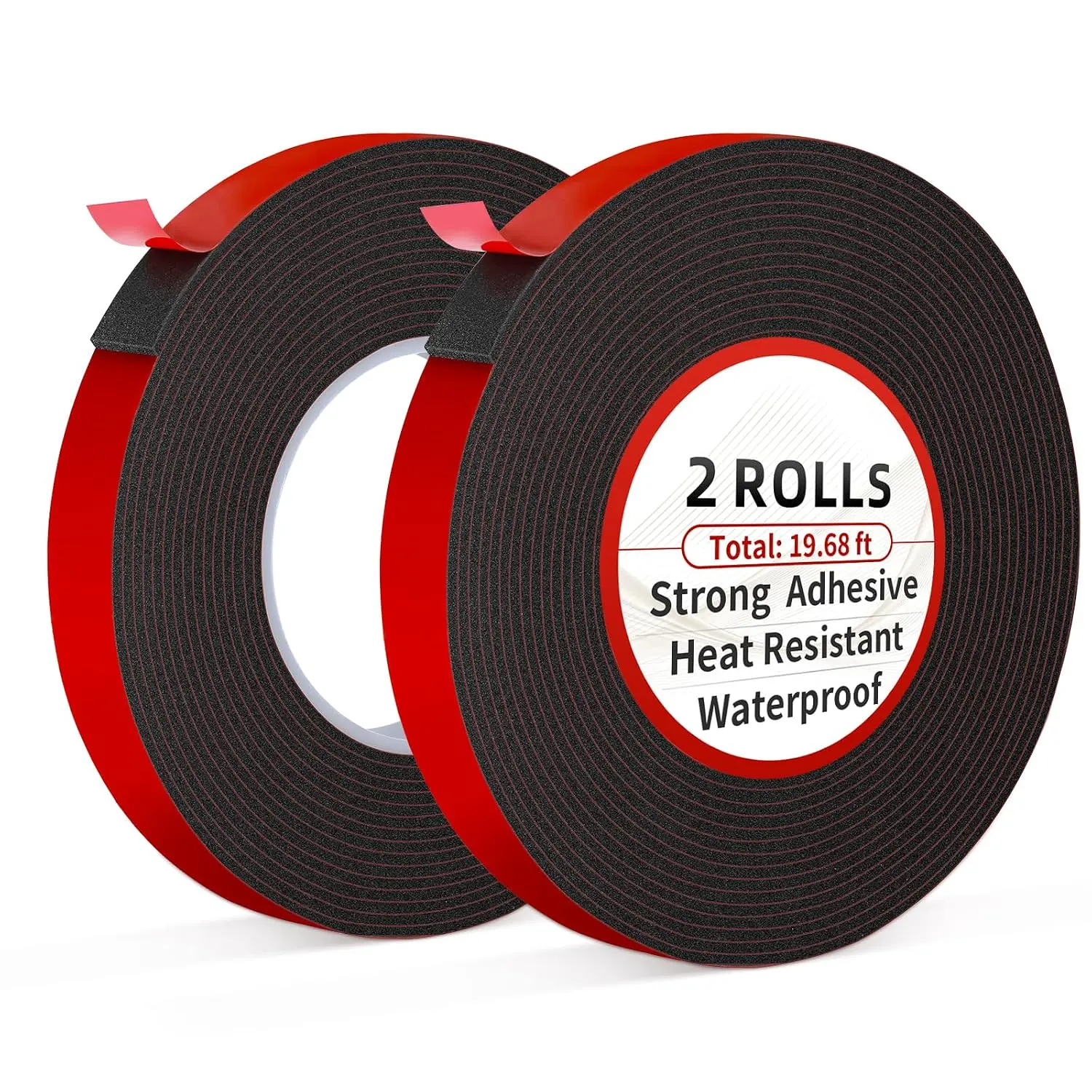 Double Sided Tape Heavy Duty – 2 Rolls Adhesive Tape, 19.68ft  Double Sided Mounting Tape,  Mounting  Tape, Two Sided Tape for , , Wall Hooks, LED Strips, DIY Projects