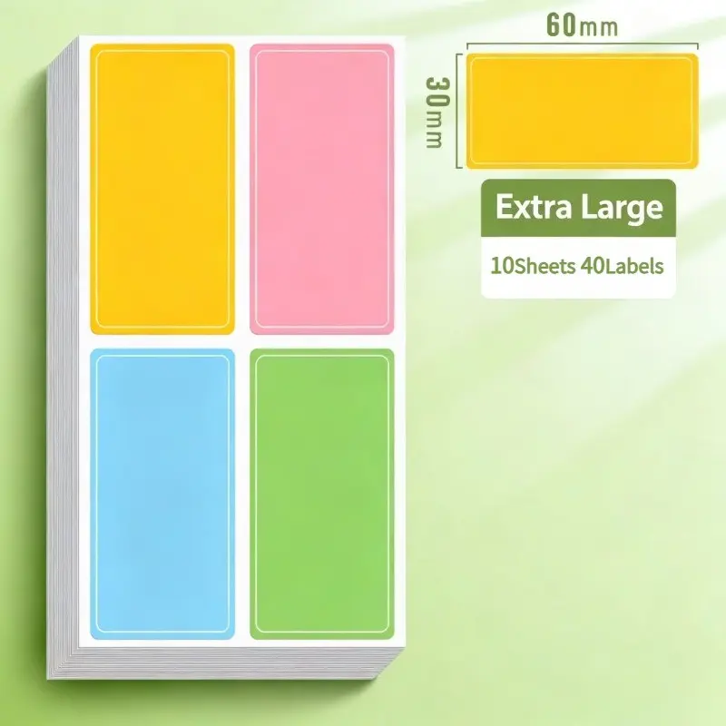 10PCS Multicolor Self-adhesive Label Stickers, Fresh Minimalist Style, Waterproof & Writable, Strong Adhesive, Name Tags For Students, Multipurpose Sticky Labels For Stationery Sorting & Office Storage