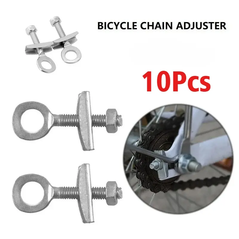 10pcs Bicycle Chain Tensioner Bolt Fixing Gear Bicycle Chain Adjusting Bolt Single Speed Bicycle Chain Fixing Fastener