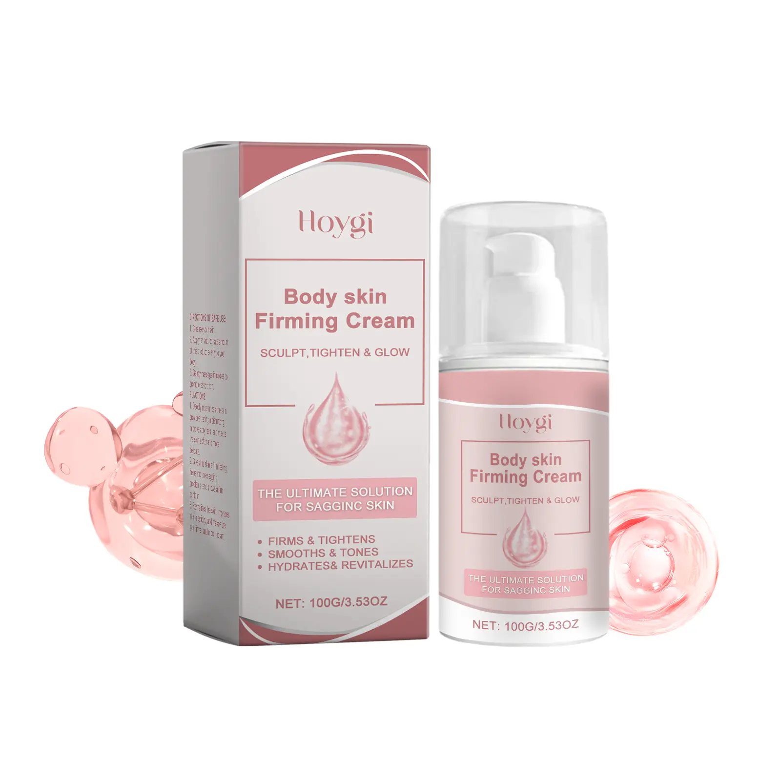 Body Skin Firming Cream for Sagging Areas, 100g Sculpting Tightening Glow Lotion - Tones Texture, Deeply Hydrates, Revitalizes Loose Abdomen, Thighs, Arms
