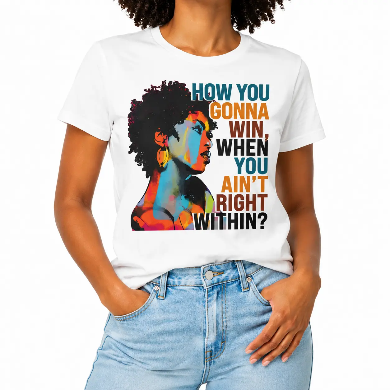 Unisex Skin-Kind Cotton Short-Sleeve Printed Tshirt - Lauryn Hill Lyrics Graphic, Vintage Style, Concert-Ready Tee, Round Neck, Soft Gym Fit Fabric, Casual Top, Women's/Men's Matching Outdoors Wear