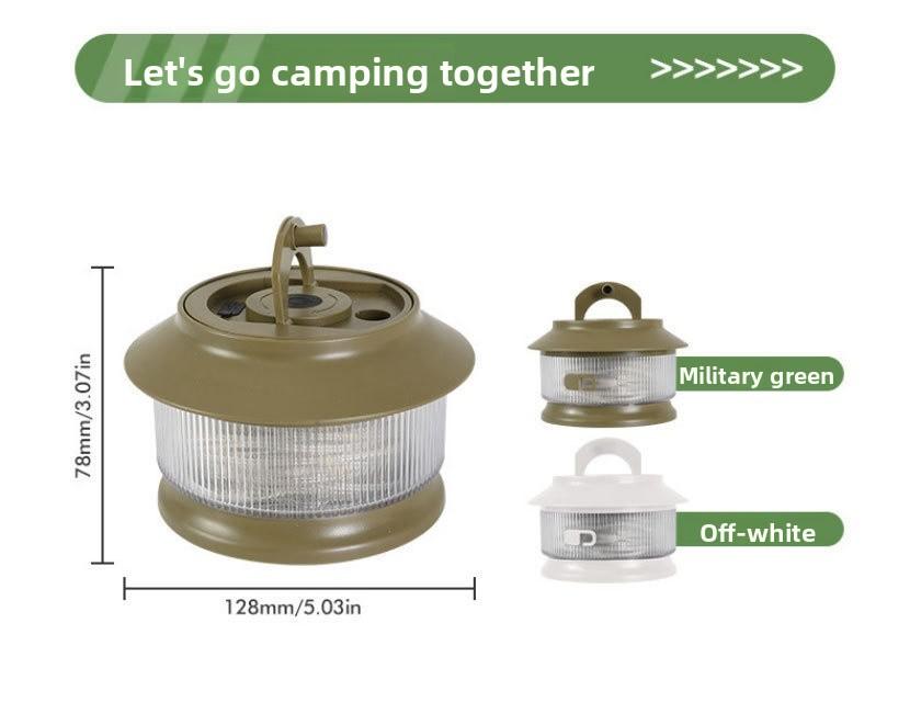 Outdoor Camping String Lights Warm White LED Fairy Lights with Ruler Design Windproof Rope Lantern for Tent Decoration Festival Party Night Lighting