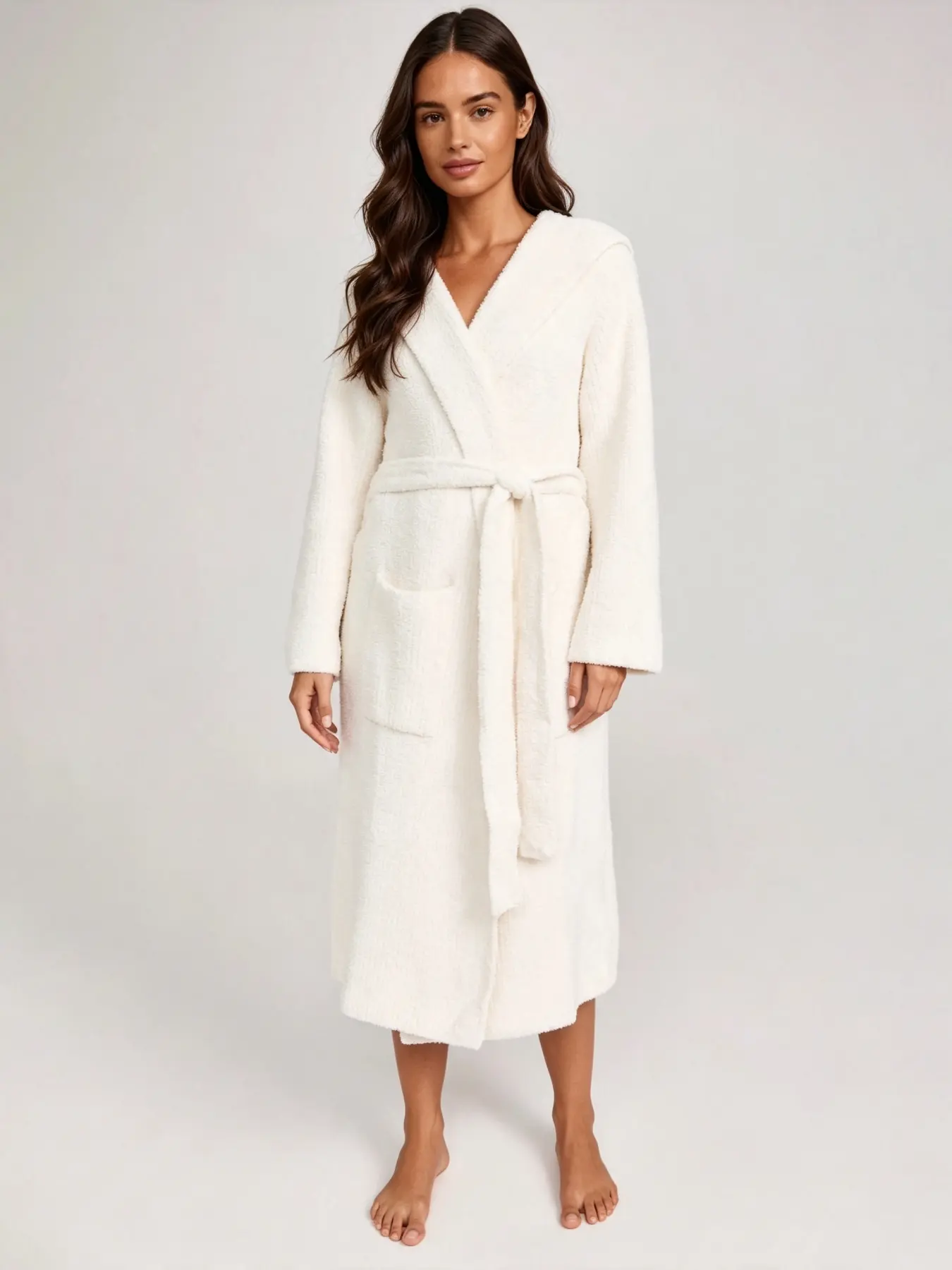 Cloudy Plush Twin-Faced Couples' Robe, Loungewear, Soft Long Fluff Warm Lightweight, Wearable at Home/bathroom/spa, Perfect Gift for Mom/wife/girlfriend