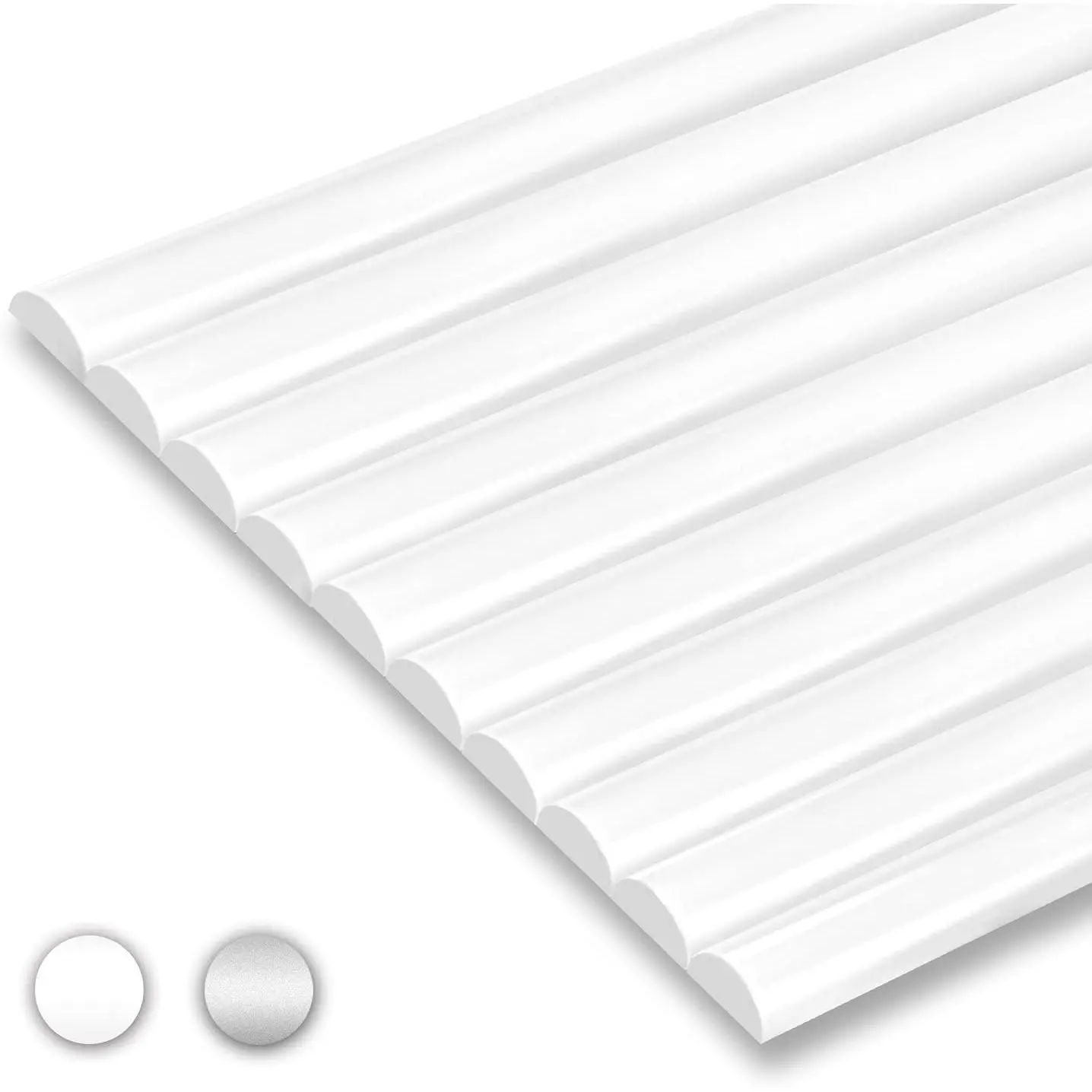10-Pack Peel and Stick Trim for Backsplash Tile , 12" Tile  Trim Self-Adhesive Liner for Corner Decor in White