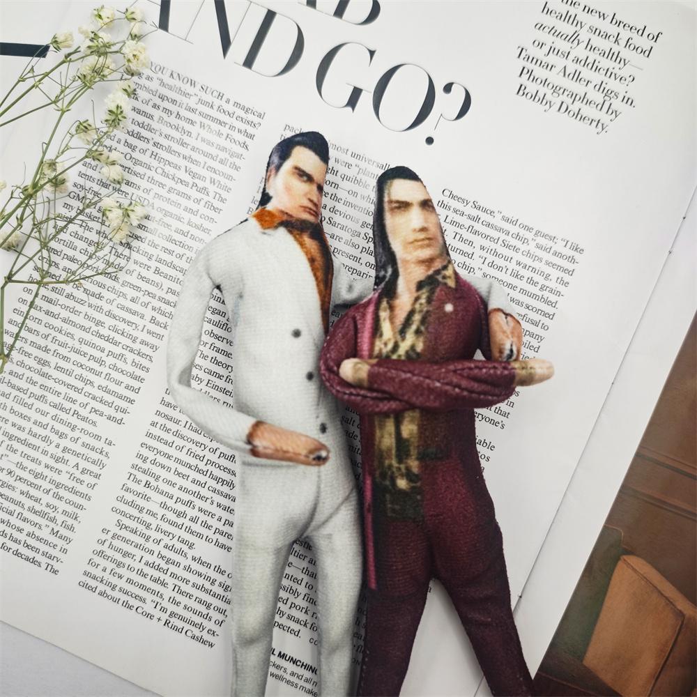 Game Yakuza Kiryu Kazuma Cosplay Plush Cotton Stuffed Dolls Mascot Slender Twistable Shape Abstract Model Room Decoration Gifts