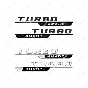 2024 New Letters Numbe TURBO 4MATIC+ Emblem for GT E53 GLE53 A35 A45s CLA35s CLA45s Car Fender Side Sticker